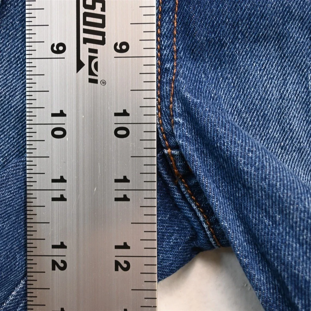 LOFT 00 High Rise The Straight Dark Stretch Denim Womens Jeans_6